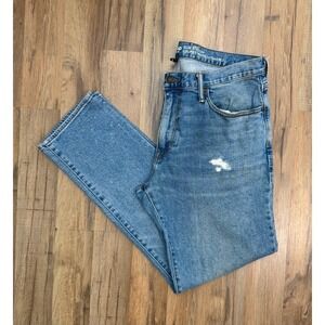 GAP Slim Stretch Jeans Mens 36x32 Light Wash Distressed Casual Denim Pants